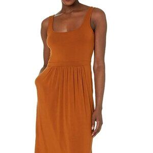 Daily Ritual Burnt Orange Casual Dress | Tank Dress | Casual Orange Dress | Rust